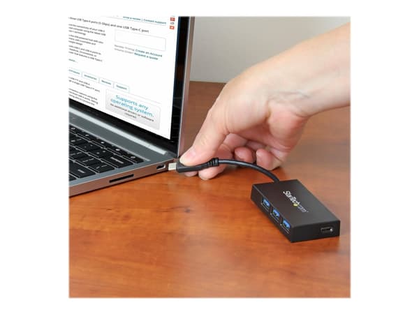 StarTech.com USB-C-hubb med 4 portar - USB-C till 1x USB-C och 3x USB-A - USB 3.0-hubb