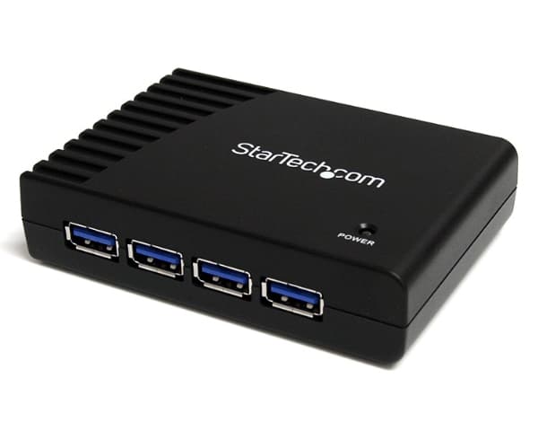 StarTech.com Svart SuperSpeed USB 3.0-hubb med 4 portar