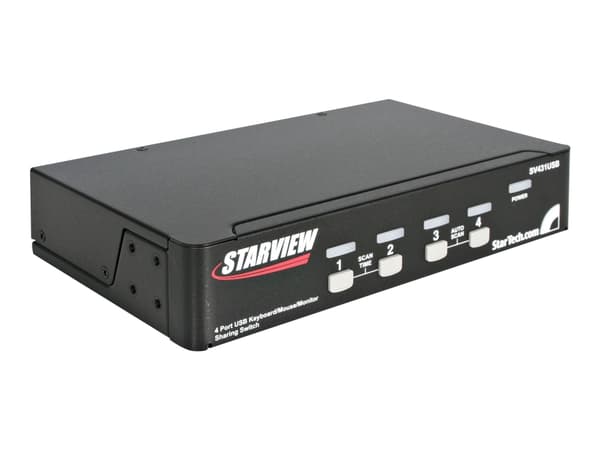 StarTech.com SV431USB, 1920 x 1440 pikseliä, Telineasennus, 1U, Musta