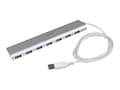 Miniatyrbild 1 av 5: StarTech.com Kompakt USB 3.0-hubb med 7 portar och inbyggd kabel