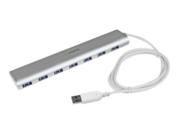 StarTech.com Kompakt USB 3.0-hubb med 7 portar och inbyggd kabel