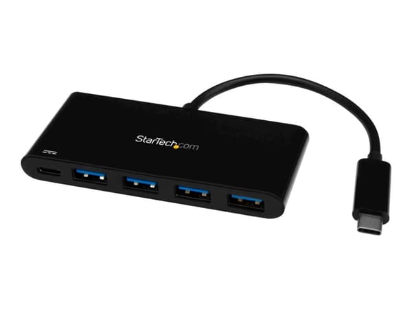 StarTech.com HB30C4AFPD gränssnittshubbar USB 3.2 Gen 1 (3.1 Gen 1) Type-C 5000 Mbit/s Svart