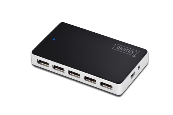 DIGITUS DA-70229 - Hubb - 10 x USB 2.0 - skrivbordsmodell