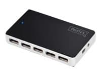 DIGITUS DA-70229 - Hubb - 10 x USB 2.0 - skrivbordsmodell