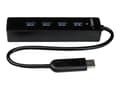 Miniatyrbild 3 av 5: StarTech.com ST4300PBU3 gränssnittshubbar USB 3.2 Gen 1 (3.1 Gen 1) Type-A 5000 Mbit/s Svart
