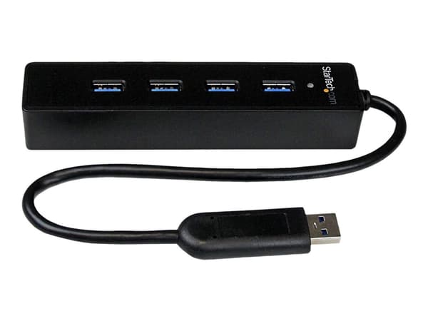 StarTech.com ST4300PBU3 gränssnittshubbar USB 3.2 Gen 1 (3.1 Gen 1) Type-A 5000 Mbit/s Svart
