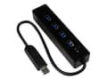 Miniatyrbild 1 av 5: StarTech.com ST4300PBU3 gränssnittshubbar USB 3.2 Gen 1 (3.1 Gen 1) Type-A 5000 Mbit/s Svart