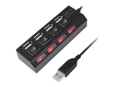 LogiLink USB 2.0 Hub 4-Port - Hub - 4 x USB 2.0 - stasjonær