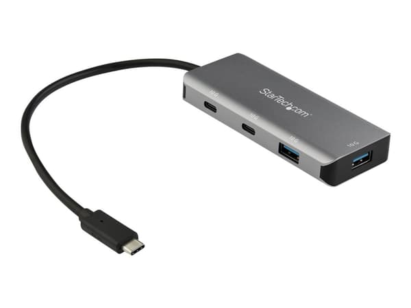 StarTech.com 4 Port USB C Hub w/ 2x USB A &amp; 2x USB C, SuperSpeed 10Gbps USB Type-C 3.1/3.2 Gen 2 Hub, USB-väyläkäyttöinen, kannettava USB-C USB-s