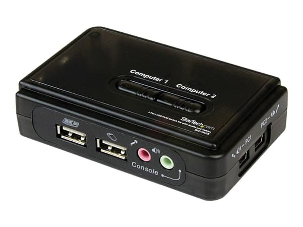 StarTech.com 2 Port USB VGA KVM Switch - Single VGA - Hot-key & Audio Support - 2048x1536 @60Hz KVM Switch - KVM Video Switch (SV211KUSB) - KVM / lyd