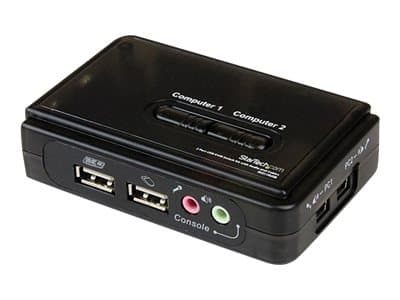 StarTech.com 2 Port USB VGA KVM Switch - Single VGA - Hot-key & Audio Support - 2048x1536 @60Hz KVM Switch - KVM Video Switch (SV211KUSB) - KVM / lyd