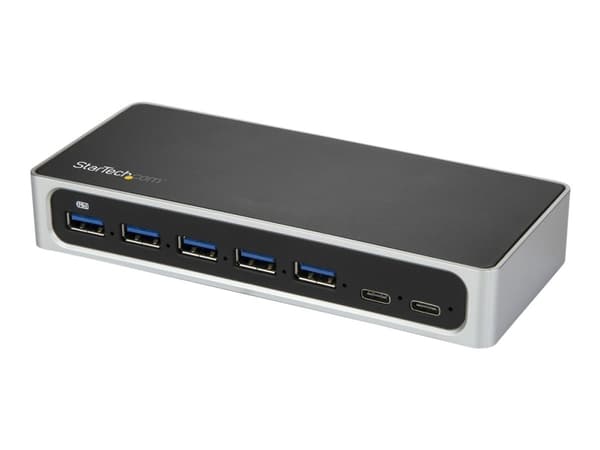 StarTech.com 7 Port USB C Hub with 1m cable and Fast Charge Port, USB-C to 5x USB-A 2x USB-C USB 3.0 (USB 3.1/3.2 Gen 1 SuperSpeed 5Gbps), Self Power