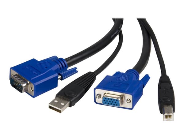 StarTech.com 1,8 m 2-i-1 USB KVM-kabel - Tangentbords-/video-/mus-/USB-kabel - HD-15 (VGA), USB typ B (hane) till USB, HD-15 (VGA) - 1.8 m - för P/N: