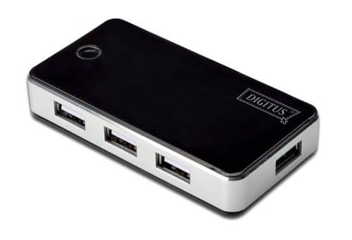 DIGITUS DA-70222 - Hubb - 7 x USB 2.0 - skrivbordsmodell