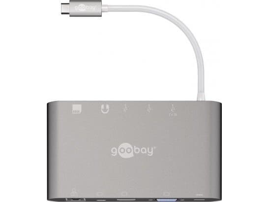 Goobay 62113, USB 3.2 Gen 1 (3.1 Gen 1) Type-C, DisplayPort,HDMI,RJ-45,USB 3.2 Gen 1 (3.1 Gen 1) Type-A,VGA, MicroSD (TransFlash),MicroSDHC,MicroSDXC