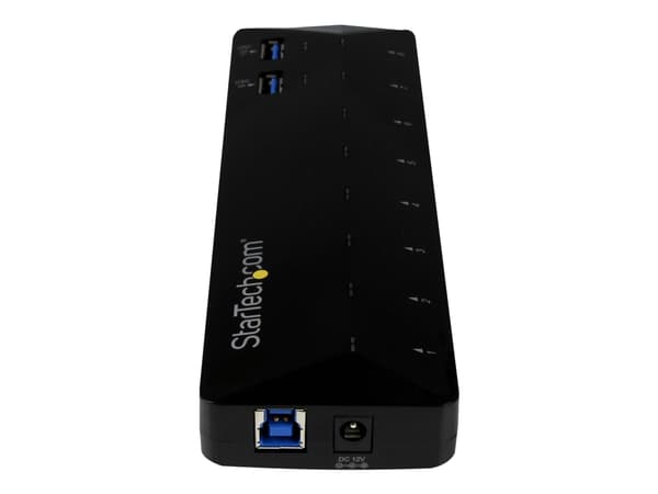 StarTech.com USB 3.0-hub med 10 portar och laddnings- & synkningsportar - 2x 1,5 A-portar - USB-växel - 10 x SuperSpeed USB 3.0 - skrivbordsmodel