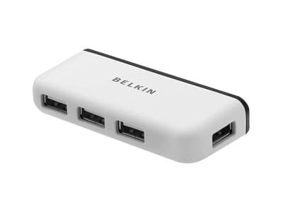 Belkin Travel - Hubb - 4 x USB 2.0 - skrivbordsmodell