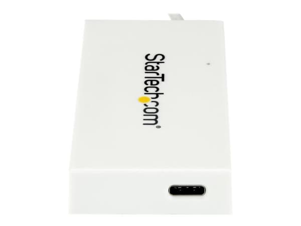 StarTech.com USB-C-hubb med 4 portar - USB-C till 1x USB-C och 3x USB-A - USB 3.0-hubb - Vit