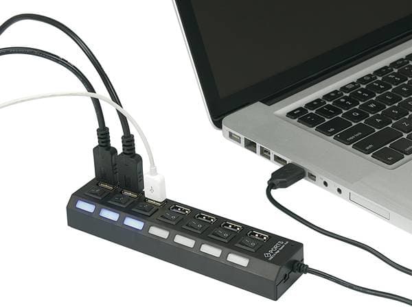 Renkforce RF-4847589, USB 2.0, USB 2.0, 480 Mbit/s, Svart, Status, 0,53 m
