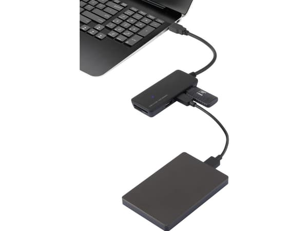 Conrad RF-4027443, MMC, MicroSD (TransFlash), RS-MMC, SD, SDHC, SDXC, Sort, USB 3.2 Gen 1 (3.1 Gen 1), 100 mm, 16 mm, 42 mm