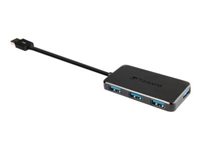 Transcend HUB2 - Hubb - 4 x SuperSpeed USB 3.0 - skrivbordsmodell