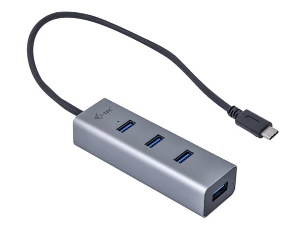 i-tec Metal C31HUBMETAL403 keskitin USB 3.2 Gen 1 (3.1 Gen 1) Type-C 5000 Mbit/s Harmaa