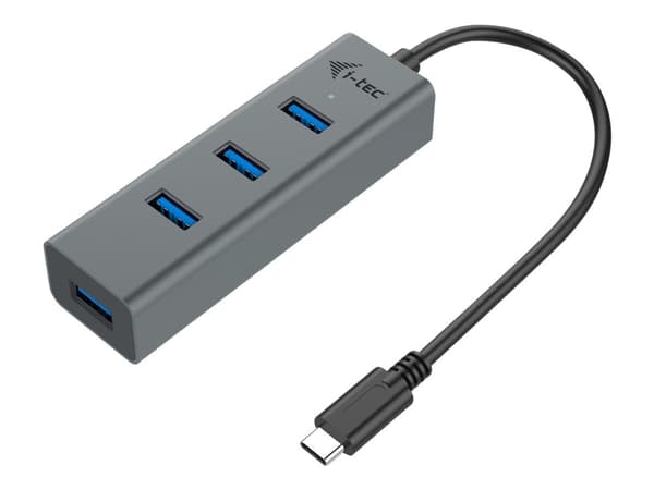 i-tec Metal C31HUBMETAL403 keskitin USB 3.2 Gen 1 (3.1 Gen 1) Type-C 5000 Mbit/s Harmaa