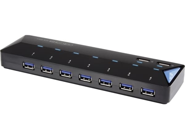 Renkforce RF-3806034, USB 3.2 Gen 1 (3.1 Gen 1) Type-B, USB 3.2 Gen 1 (3.1 Gen 1) Type-A, 5000 Mbit/s, Musta, AC, 12 V