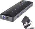 Pikkukuva 1 / 5: Renkforce RF-3806034, USB 3.2 Gen 1 (3.1 Gen 1) Type-B, USB 3.2 Gen 1 (3.1 Gen 1) Type-A, 5000 Mbit/s, Musta, AC, 12 V