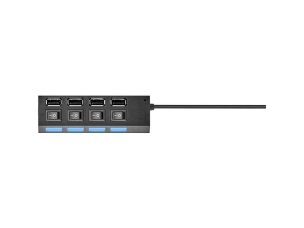 Renkforce RF-3374940, USB 2.0, USB 2.0, 480 Mbit/s, Svart, Status, 0,44 m