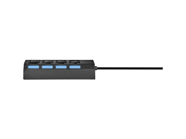 Renkforce RF-3374940, USB 2.0, USB 2.0, 480 Mbit/s, Svart, Status, 0,44 m