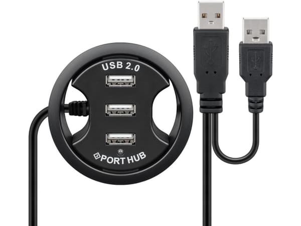 Goobay 93893, USB 2.0, USB 2.0, 480 Mbit/s, Svart, 1,5 m, RoHS