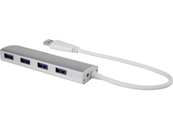 Renkforce 4 port USB 3.0-hub Aluminium