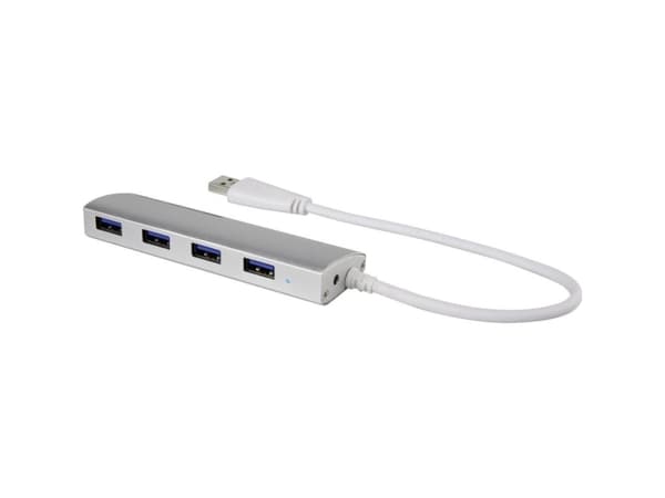 Renkforce 4 port USB 3.0-hub Aluminium