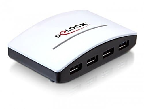 Delock USB 3.0 externer HUB 4 Port - Hubb - 4 x SuperSpeed USB 3.0 - skrivbordsmodell