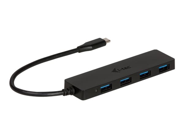 i-Tec USB-C Slim Passive Hub - Hubb - 4 x SuperSpeed USB 3.0 - skrivbordsmodell