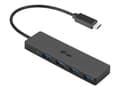 Miniatyrbild 1 av 5: i-Tec USB-C Slim Passive Hub - Hubb - 4 x SuperSpeed USB 3.0 - skrivbordsmodell