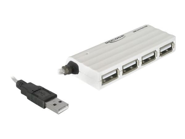 Delock HUB USB 2.0 - Hubb - 4 x USB 2.0 - skrivbordsmodell