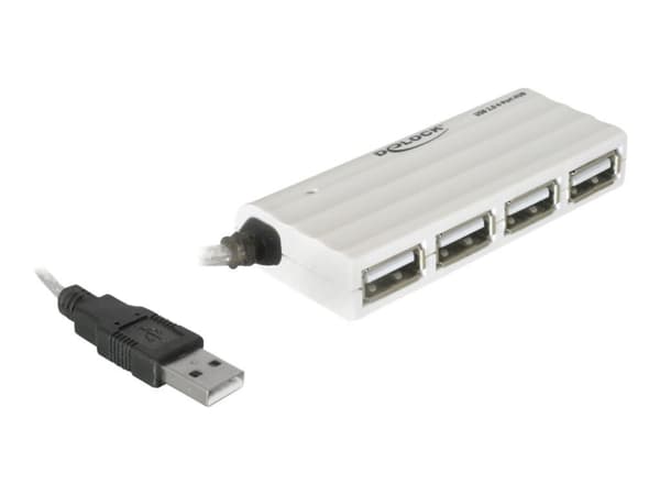 Delock HUB USB 2.0 - Hubb - 4 x USB 2.0 - skrivbordsmodell