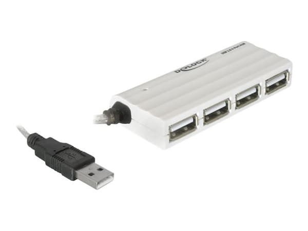 Delock HUB USB 2.0 - Hubb - 4 x USB 2.0 - skrivbordsmodell