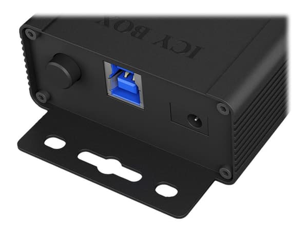 ICY BOX IB-HUB1703-QC3 - Hubb - 7 x SuperSpeed USB 3.0 - skrivbordsmodell, väggmonterbar
