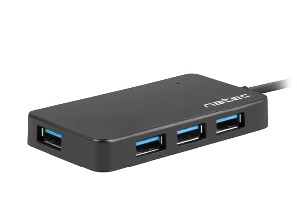 NATEC Moth, USB 2.0, USB 3.2 Gen 1 (3.1 Gen 1) Type-A, 5000 Mbit/s, Svart, 0,15 m, USB
