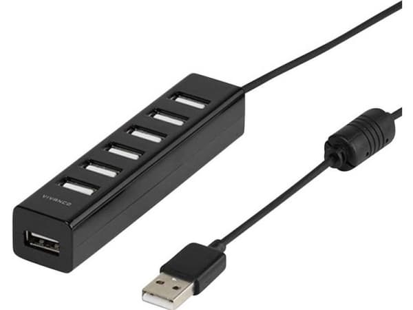Vivanco 36661, USB 2.0, USB 2.0, 480 Mbit/s, Svart, AC, USB, 110 - 240 V