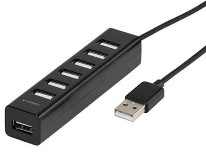 Vivanco 36661, USB 2.0, USB 2.0, 480 Mbit/s, Svart, AC, USB, 110 - 240 V