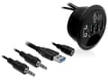 Miniatyrbild 4 av 5: Delock In-Desk Hub 3 Port USB 3.0 + HD-Audio Ports - Hubb - 3 x SuperSpeed USB 3.0 - skrivbordsmodell