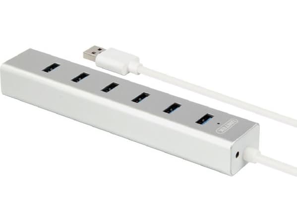 Unitek Y-3090 - Hubb - 7 x SuperSpeed USB 3.0 - skrivbordsmodell
