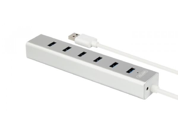 Unitek Y-3090 - Hubb - 7 x SuperSpeed USB 3.0 - skrivbordsmodell
