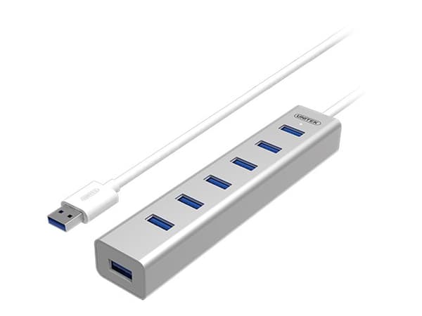 Unitek Y-3090 - Hubb - 7 x SuperSpeed USB 3.0 - skrivbordsmodell
