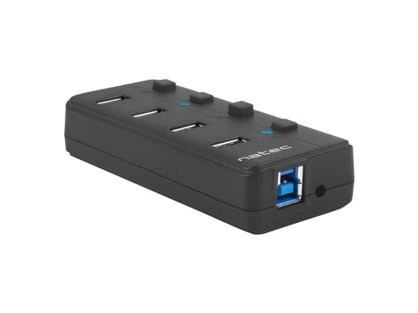 NATEC MANTIS, USB 2.0 Typ-B, USB 3.2 Gen 1 (3.1 Gen 1) Typ-A, 5000 Mbit/s, sortering, akrylnitrilbutadienstyren, USB