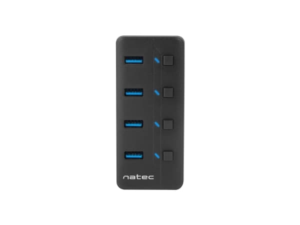 NATEC MANTIS, USB 2.0 Typ-B, USB 3.2 Gen 1 (3.1 Gen 1) Typ-A, 5000 Mbit/s, sortering, akrylnitrilbutadienstyren, USB